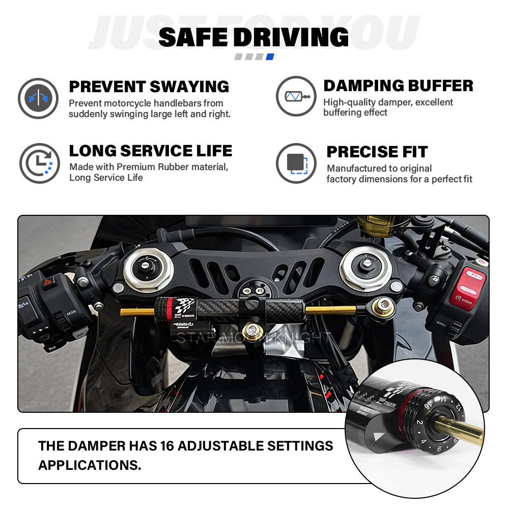 ขายึดโช้คกันสะบัดมอเตอร์ไซค์สำ - Steering Damper Stabilizer Kit Cnc บทวิจารณ์และราคา